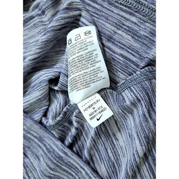 Nike Pro Drifit Mens Medium Performance Long Sleeve Heather Blue Gray Tshirt - Picture 8 of 11